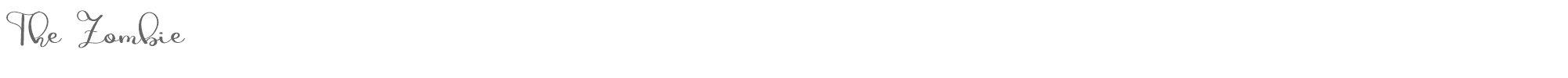 Sample characters The Zombie Font